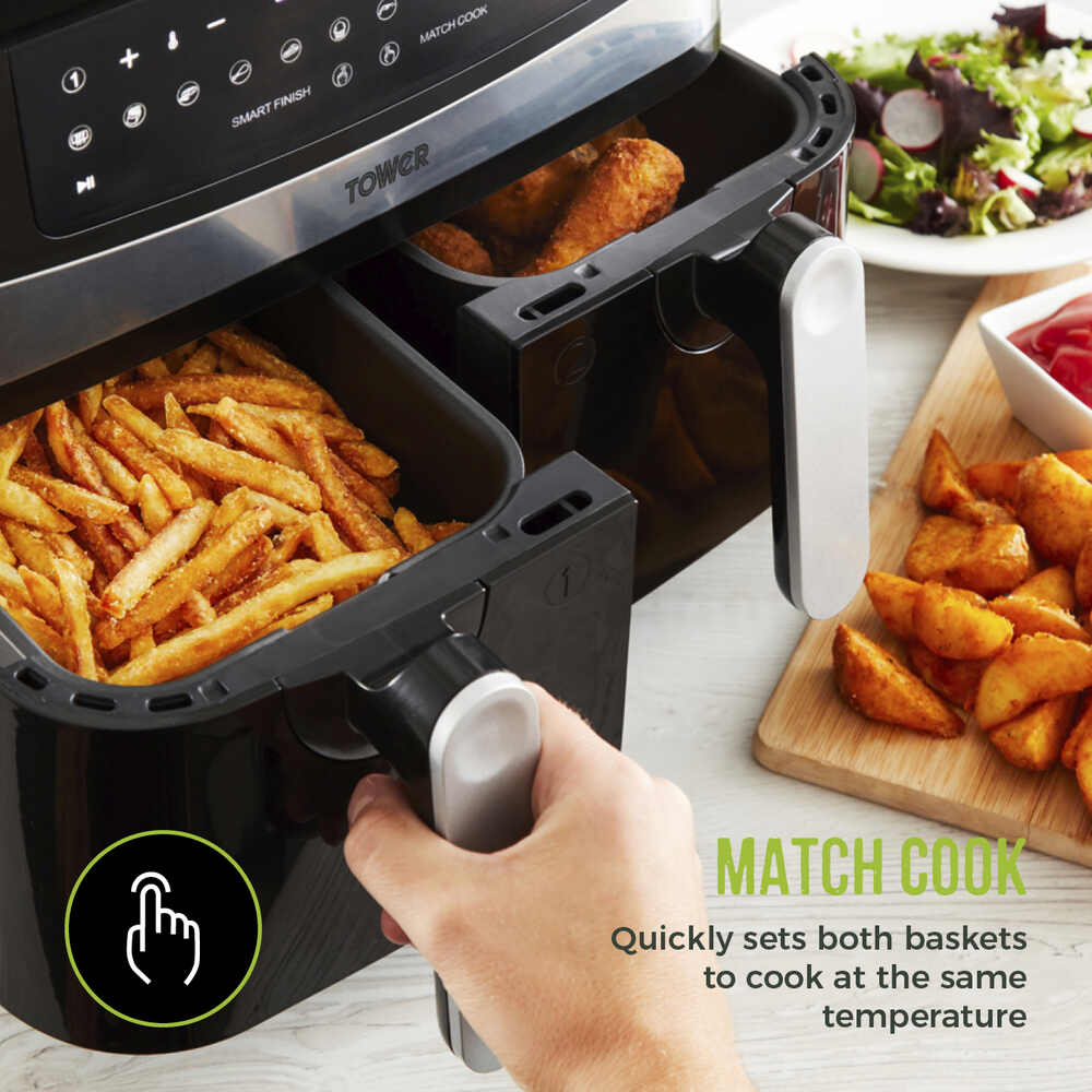 Tower Vortex 9L Dual Basket Air Fryer