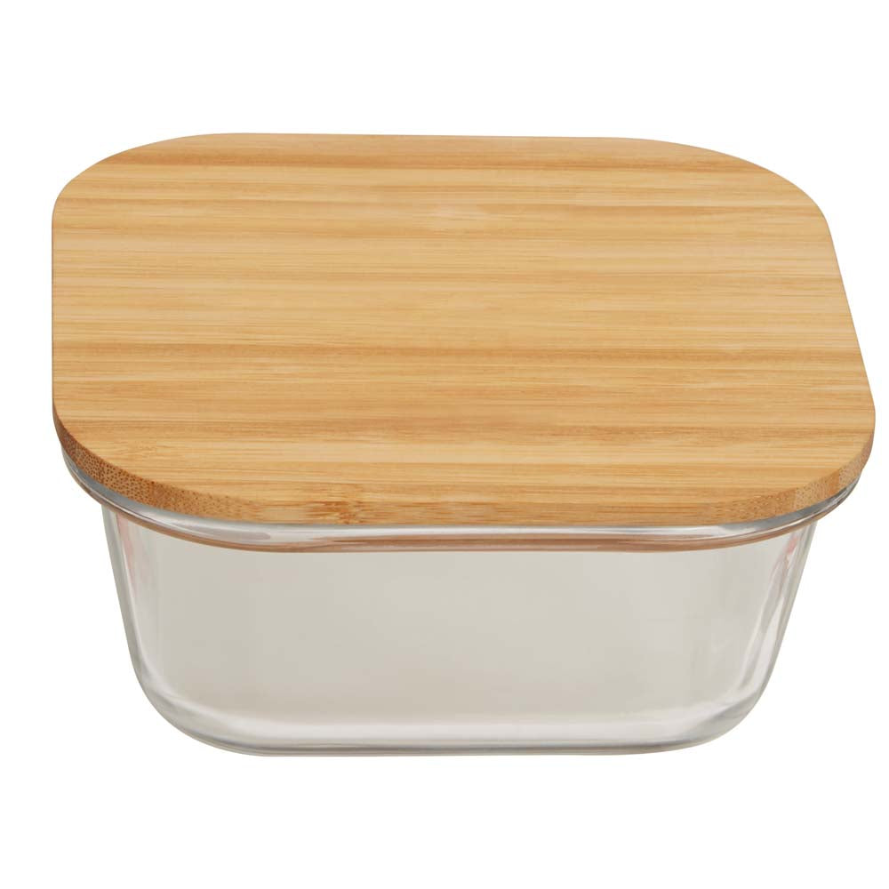 Freska Glass Container with Bamboo Lid 800ml