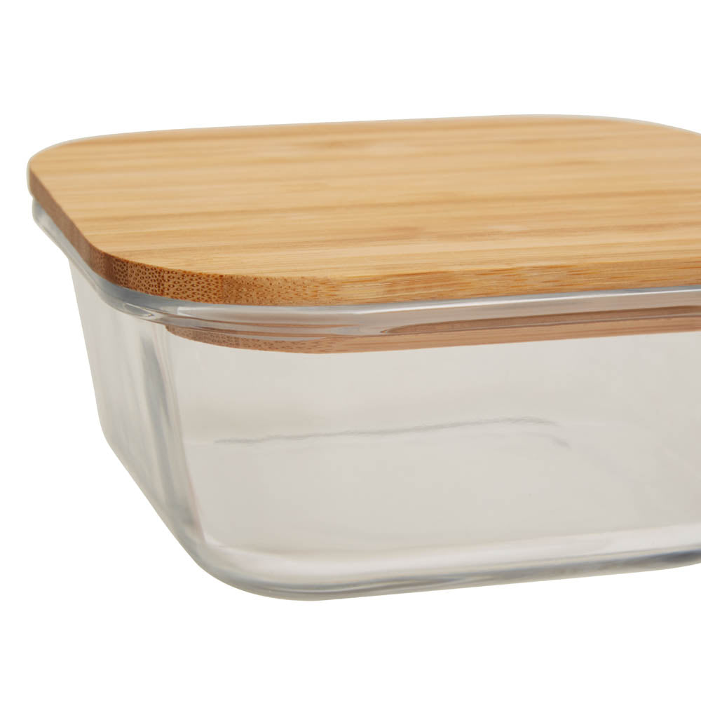 Freska Glass Container with Bamboo Lid 800ml