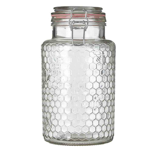 Apiary Clip Top Glass Storage Jar 25cm