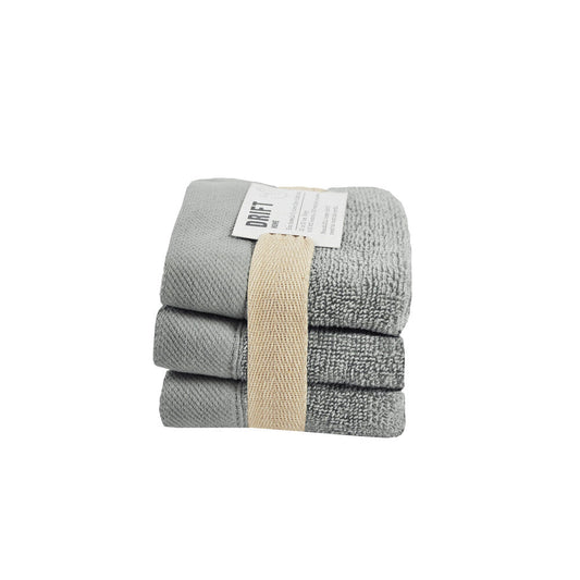 Abode Eco 3 Pack Face Cloth Grey