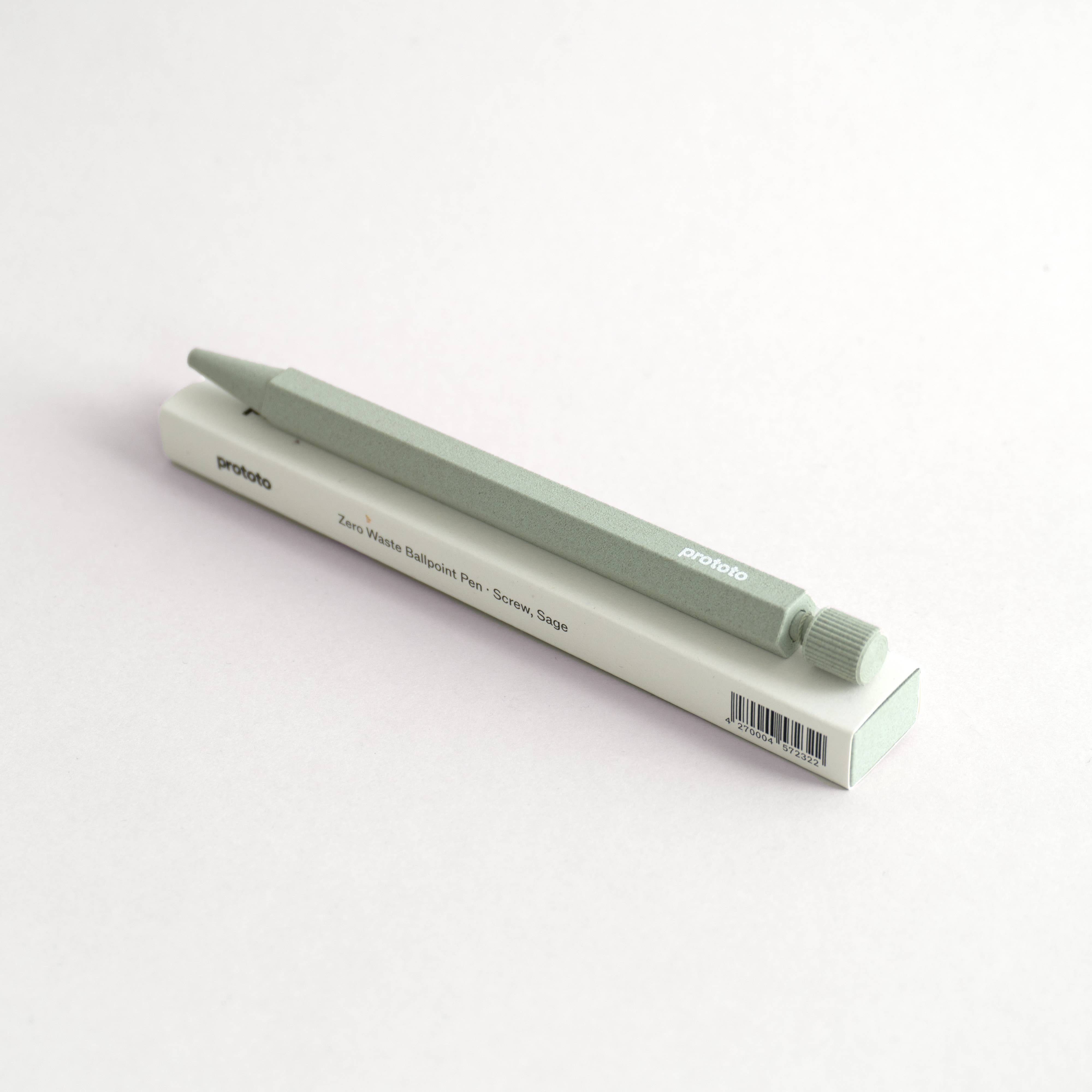 Zero Waste ballpoint pen in sage