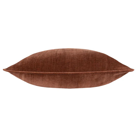 Heavy Chenille Piped Cushion Nutmeg