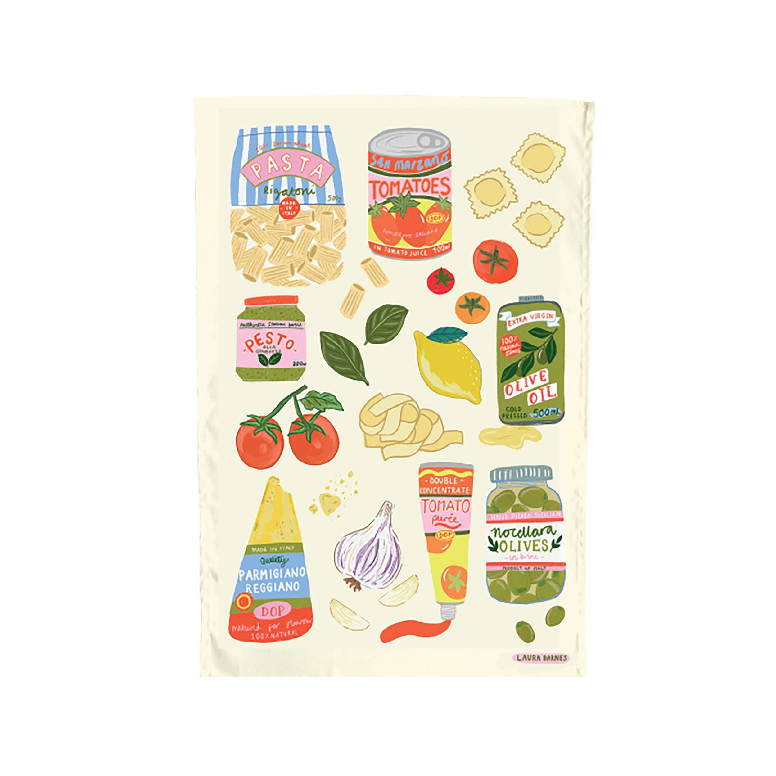 Italian ingredients Organic Cotton Tea Towel