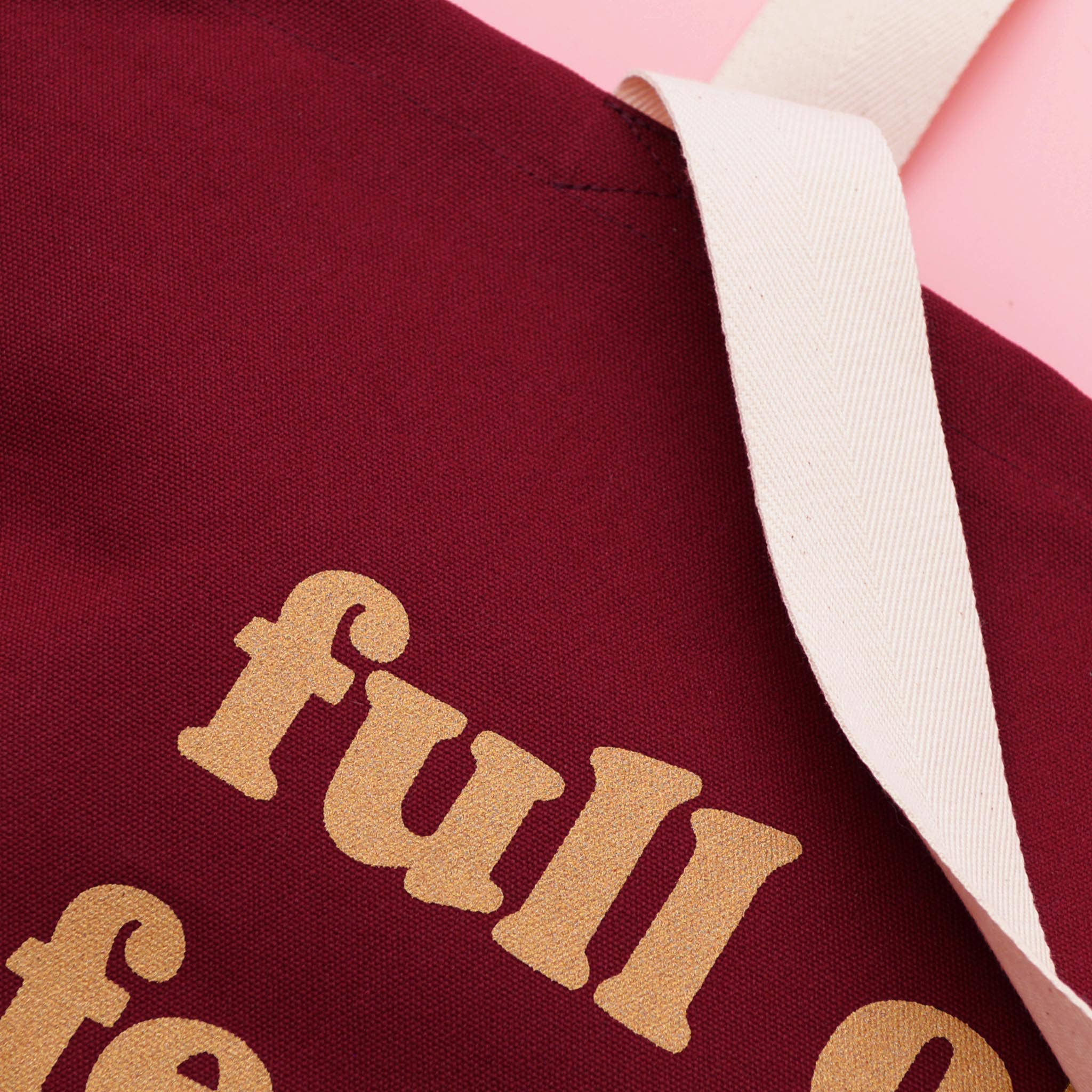 Full of Festive Cheer - Burgundy Tote Bag