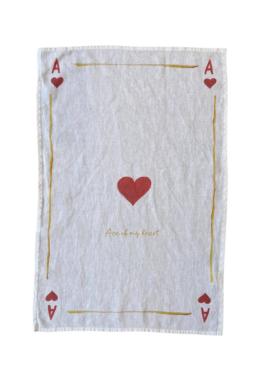 Ace Of My Heart - Linen Teatowel