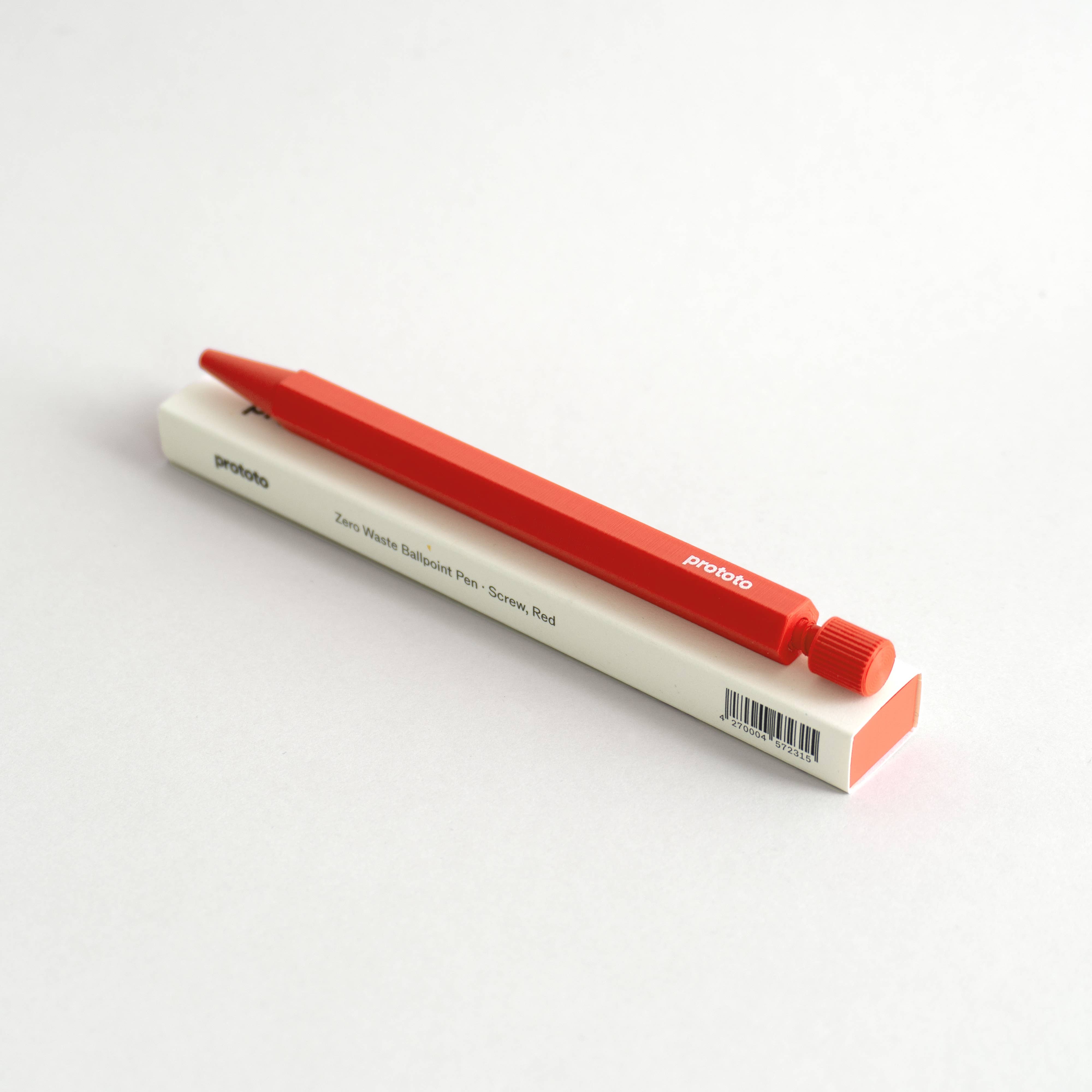 Zero Waste ballpoint pen in red
