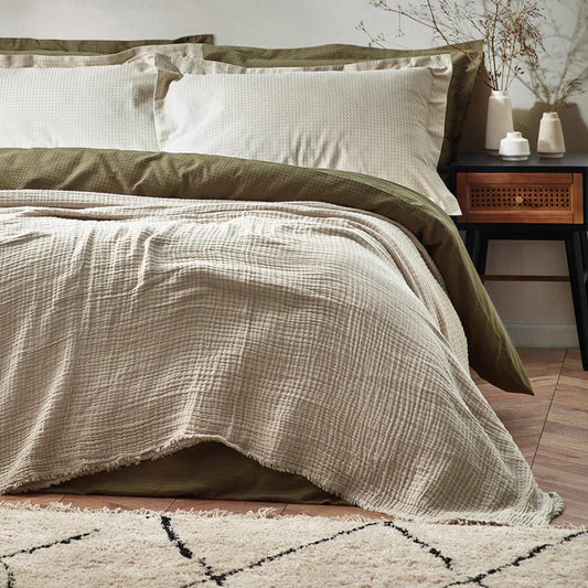 Yard Lark Muslin Cotton Oversized Throw Natural