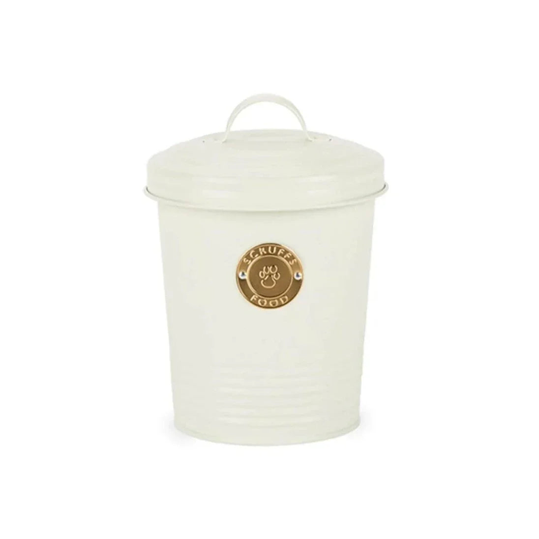 Scruffs Cantina 2L Steel Storage Pet Treat Canister - Cream
